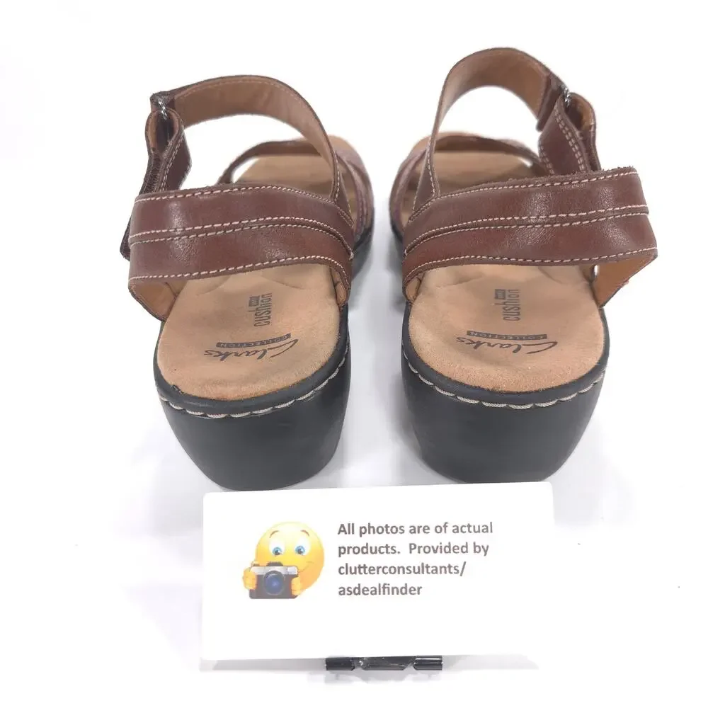 Clarks Collection Casual Sling Back Sandal Womens Size 8 15190 Brown